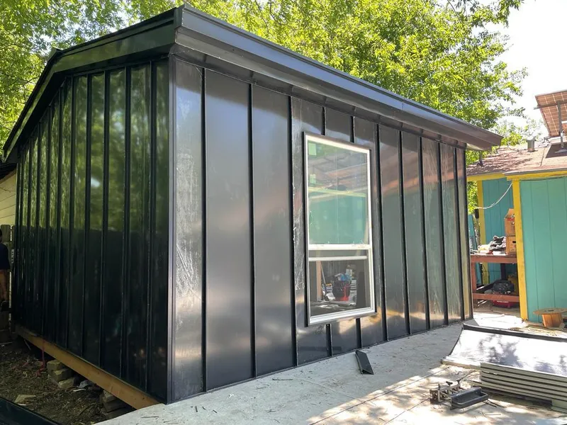 Black standing seam metal wall panels for Roof Inspection in Carteret